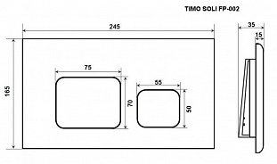 ������ ����� TIMO SOLI 250x165 matt black (FP-002MB)