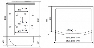 ������� ������ Timo Comfort Fabric Glass 170*88*220  (T-8870F) �� �������� ������� � �. ������� �����