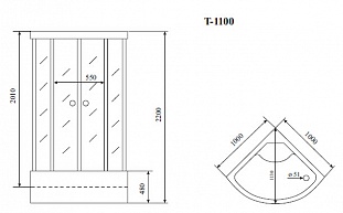 ������� ������ Timo Standart 100*100*220  (T-1100) �� �������� ������� � �. ������� �����