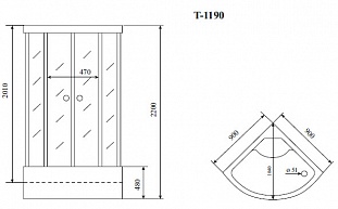 ������� ������ Timo Standart 90*90*220  (T-1190) �� �������� ������� � �. ������� �����