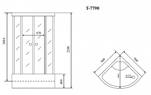 ������� ������ Timo Lux 90*90*220  (T-7790) �� �������� ������� � �. ������� �����