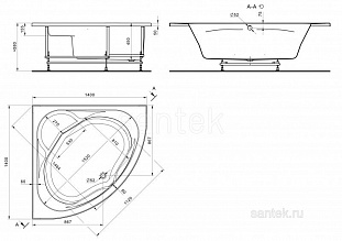 ��������� ����� Santek ������ 140�140 ������������ ����� 1WH111982 �� �������� ������� � �. ������� �����